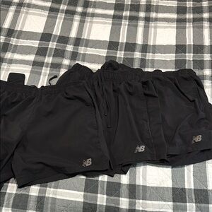 LOT OF 3 | New Balance Black Athletic Shorts Men's M: 5-inch inseam